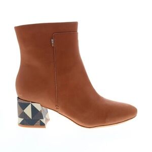 Toms Emmy Nubuck Ankle Boots with Geometric Heel - Sz. 7.5